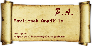 Pavlicsek Angéla névjegykártya